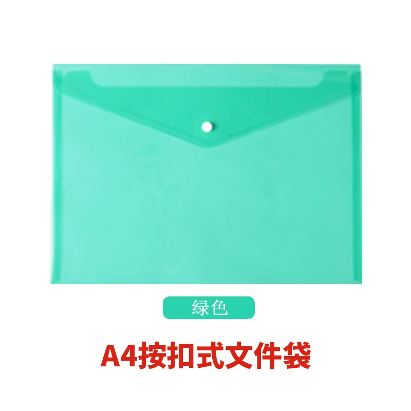 File Folder 100 Pcs Clear Plastic S - A4 Size Snap Button Document ...