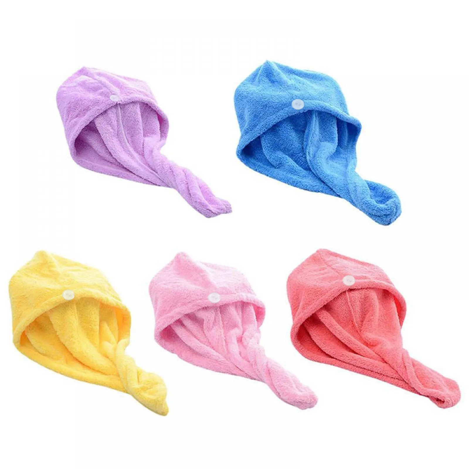 

Women Hair Drying Hat Quick-Dry Hair Towel Cap Hat Microfiber Solid Towel Cap Super Absorption Turban Hair Dry Cap Bath Hat