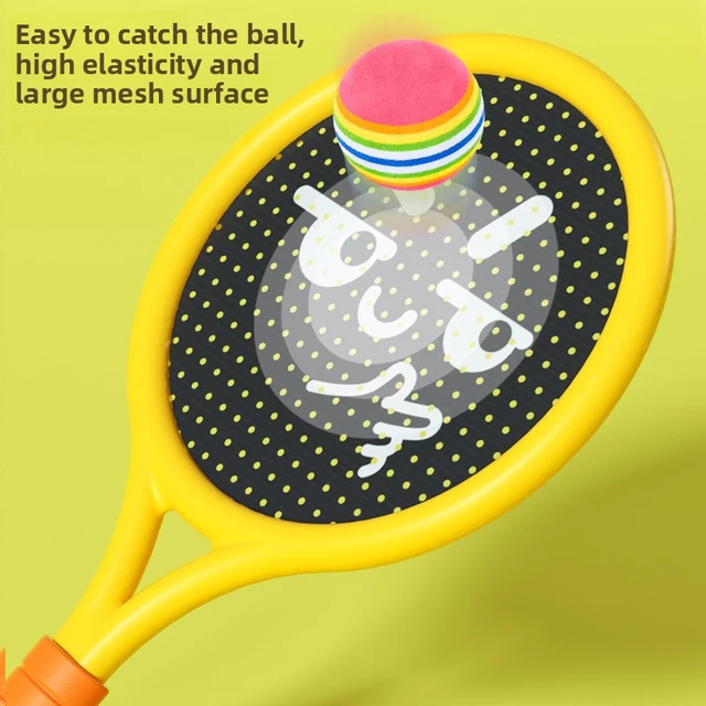Elastic Tennis Racket For Kids 3-5 Years Old Parent Child Interactive Indoor Outdoor Sports Toy Badminton Entertainment Racket 2