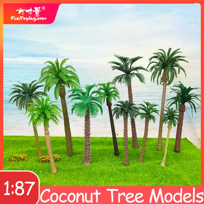 

Mixed Ho Scale Model Palm Tree Artificial Coconut Landscape Train Railway Beach Seaside Diy Layout Scenery Dioramas