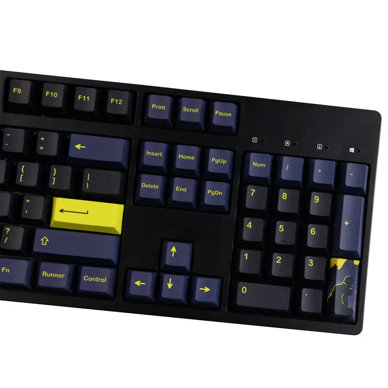 Keycaps Gmk Night Runner Pbt Dye Sublimation Perfil Cereja Keycap com Barra de Espaço Iso Enter 3u 7u 1.75u 2u Shift Conjunto - Imagem 6
