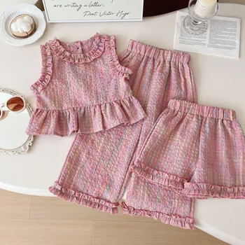 Baby Girl Pink Checkered 2-Piece Set 1