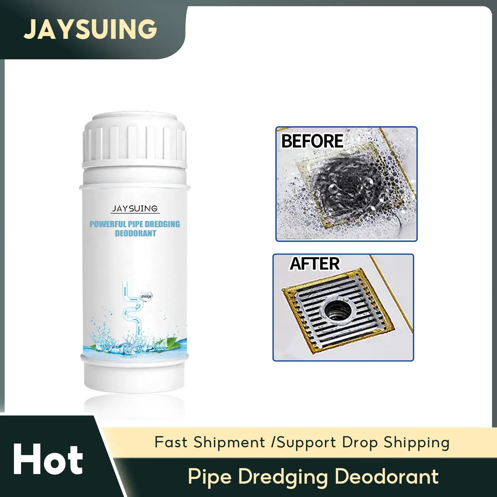 Kitchen Pipe Dredging Agent Dredge Deodorant Water Pipe Dredge Agent Toilet Sewer Drain Cleaner Drainage Sewage Cleaning Agent rotating channel dredge artifact weasel cleaning drainage dredging agent for hair waste dredging household cleaning appliances