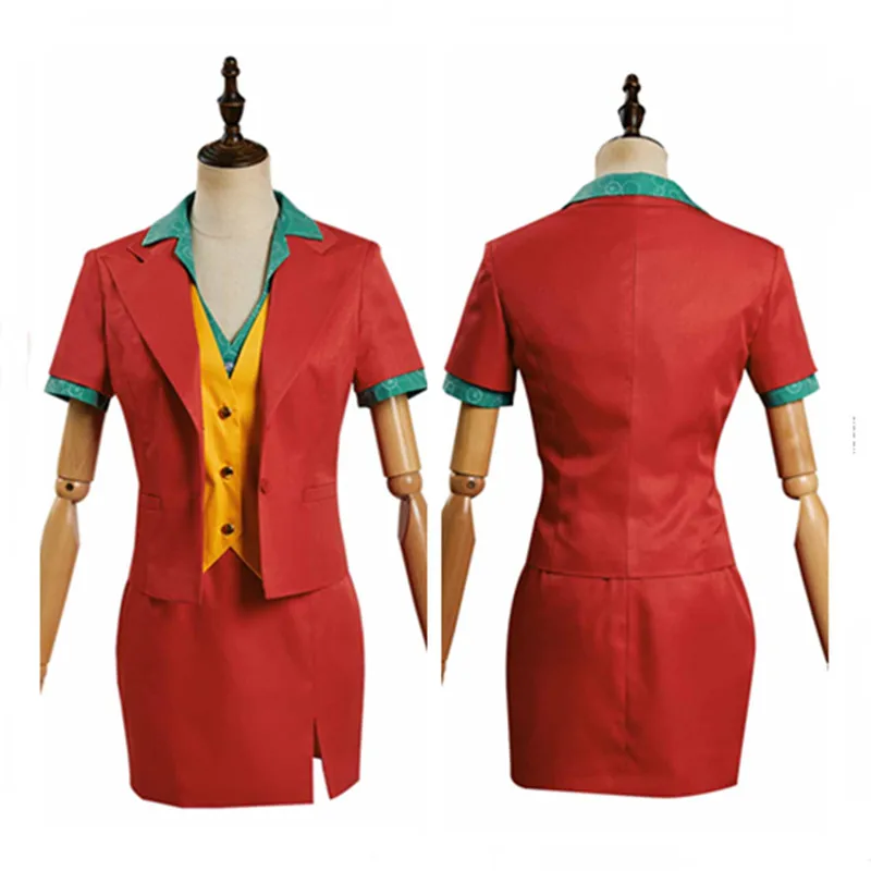 

Movie Joker 2019 Female Cosplay Costume Women Office Lady Uniform Skirt Outfits Halloween Carnival Party Suit