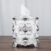 1pc European Circular Tissue Box, Cylindrical Paper Extraction box, Home Decoration, Hotel Restaurant, Hollow Paper Storage Box 5