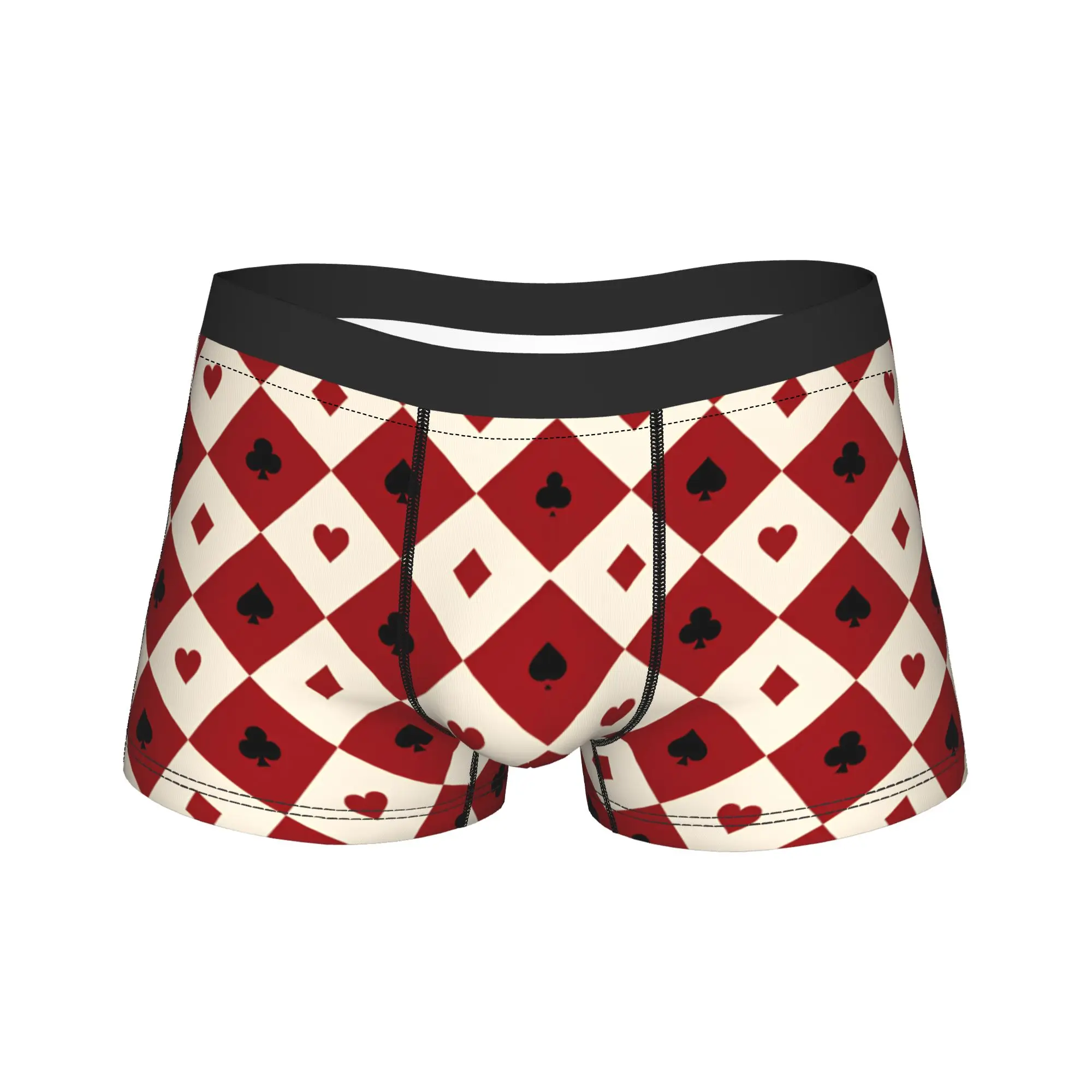 Playing Card Pattern Print Boxer Brief Underwear Hot Sale Men ...