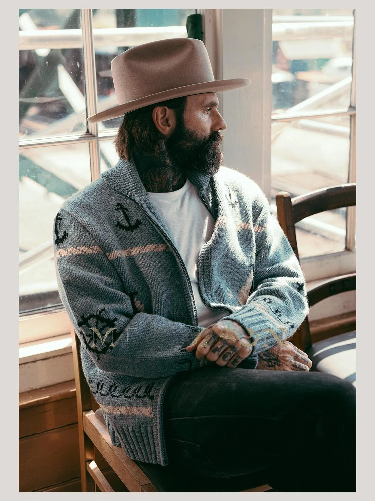 MTRobson American Retro Knitted Woolen Sweater Coat Thiened Winter Casual Wear with Ivy Collar Long Sve Knitwear