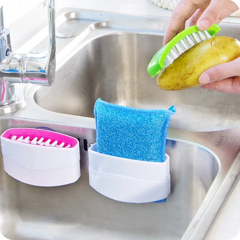 

Suction cup knife brush creative knife and fork chopsticks melon and fruit cleaning brush kitchen detachable cleaning brush