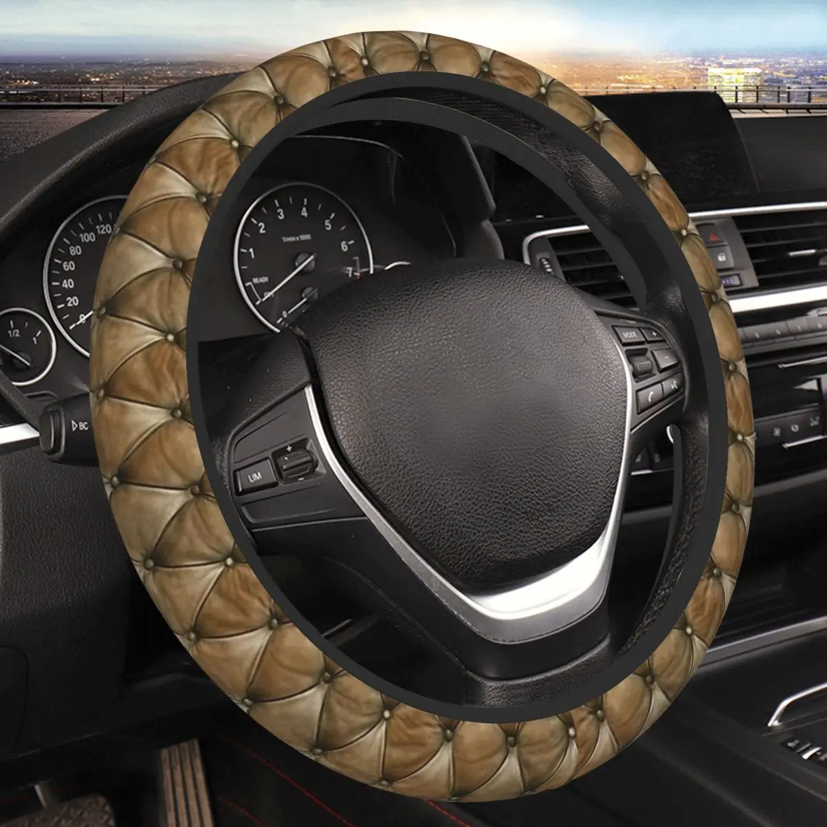 

Fleece Pattern Thickening Car Steering Wheel Cover 38cm Universal Suitable Car-styling Car Accessories