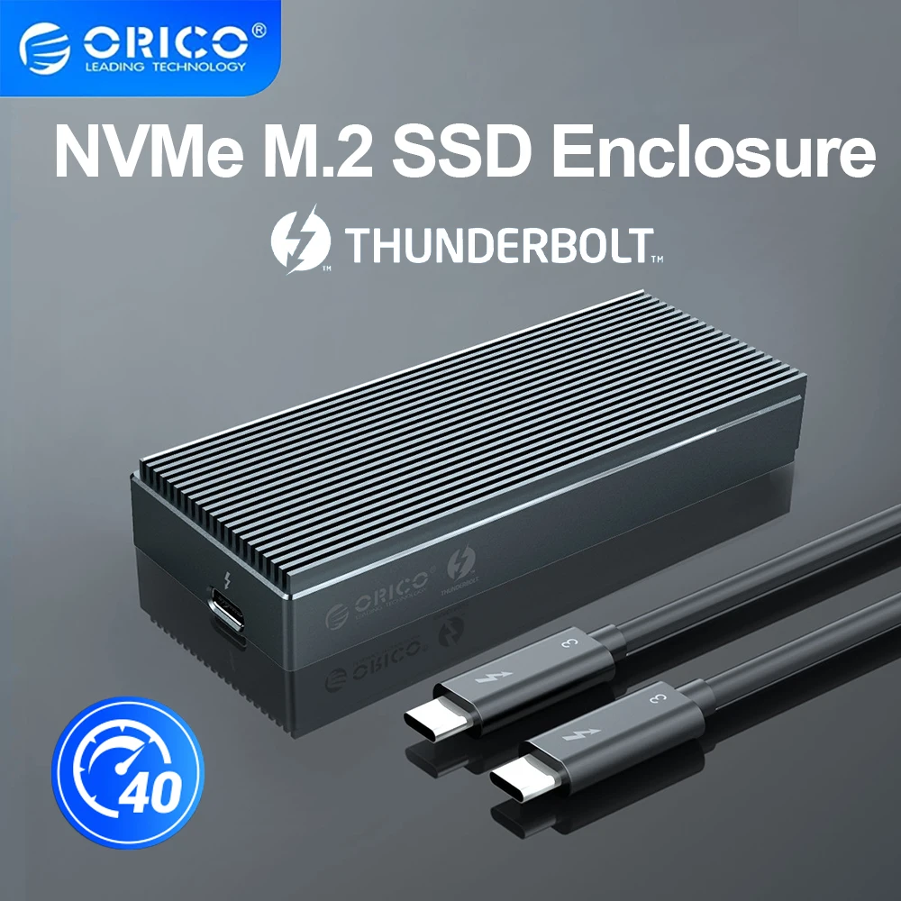 

ORICO Thunderbolt 3 NVME M.2 SSD Enclosure 2TB Aluminum SSD Case USB C with 40Gbps Thunderbolt 3 C to C Cable For Laptop Desktop