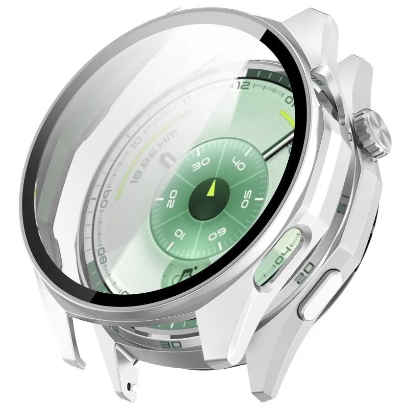 Tempered Glass Protective Case for Huawei Watch GT6 - Full Cover Screen Protector & Bumper