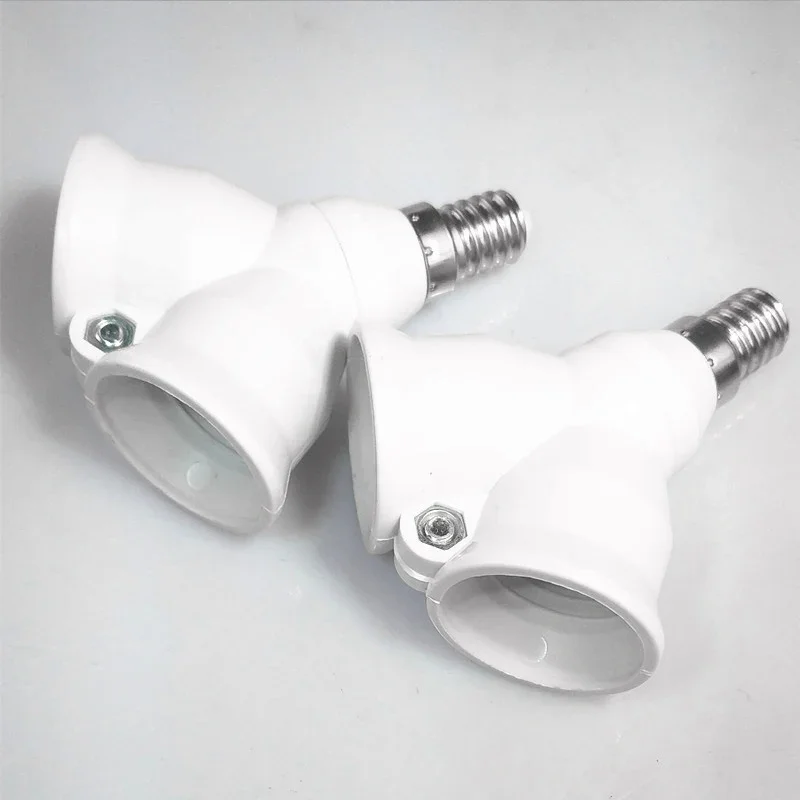 2in1 Adjustable E14 Base Light Lamp Bulb Adapter Holder Socket Splitter Lamp Socket Converter Lighting Parts Accessories lamp holder lamp bulb holder socket converter lamp base lamp socket adapter