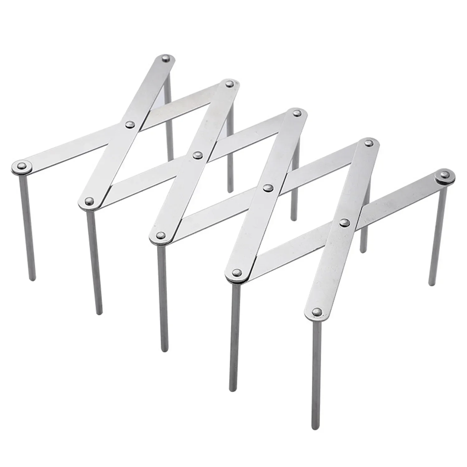 Retractable and Folding Stainless Steel Rack: A Versatile Kitchen Household Storage Solution for Plates,Pot Lids,and Steam Racks