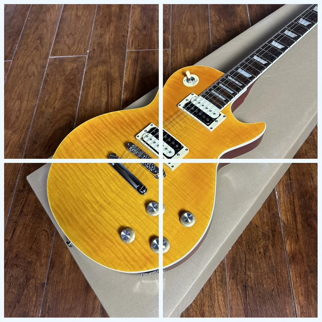 Slash LP Electric Guitar, Tiger maple veneer, Rosewood Fingerboard, High Quality Guitarar,
