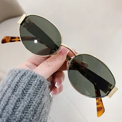 Stylish Retro Oval Sunglasses - High - Quality Luxury Eyewear with UV400 Protection (As shown)