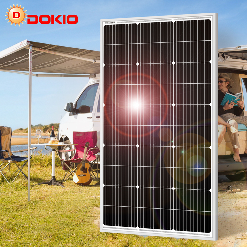 DOKIO Ukraine 18V monocrystalline waterproof rigid solar panel (kit) suitable for charging 12V batteries for home