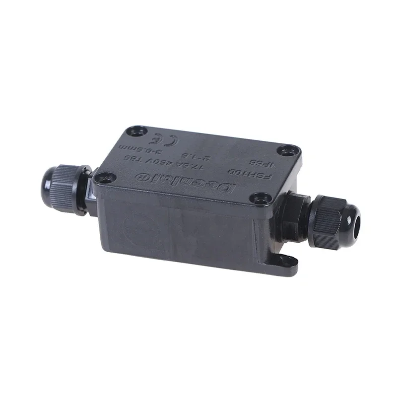 Electrical Cable Connector 2 Way Outdoor Waterproof IP66 Junction Box With Terminal 450V For Led Light