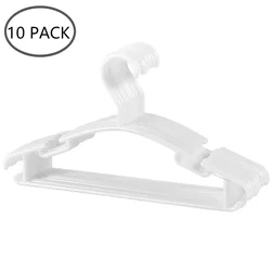 20-Pack Smooth Wooden Children's Hangers with Adorable Bear Design (10 White plastic)