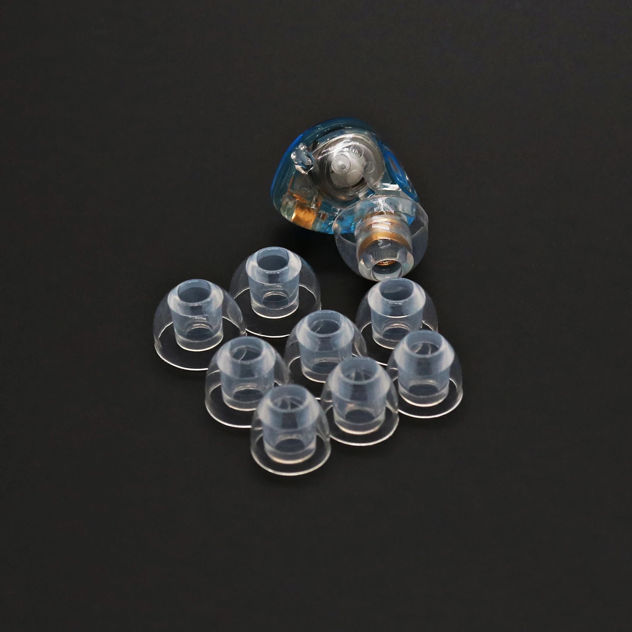 Softears liquid silicone ultra transparent earplugs, with earbud