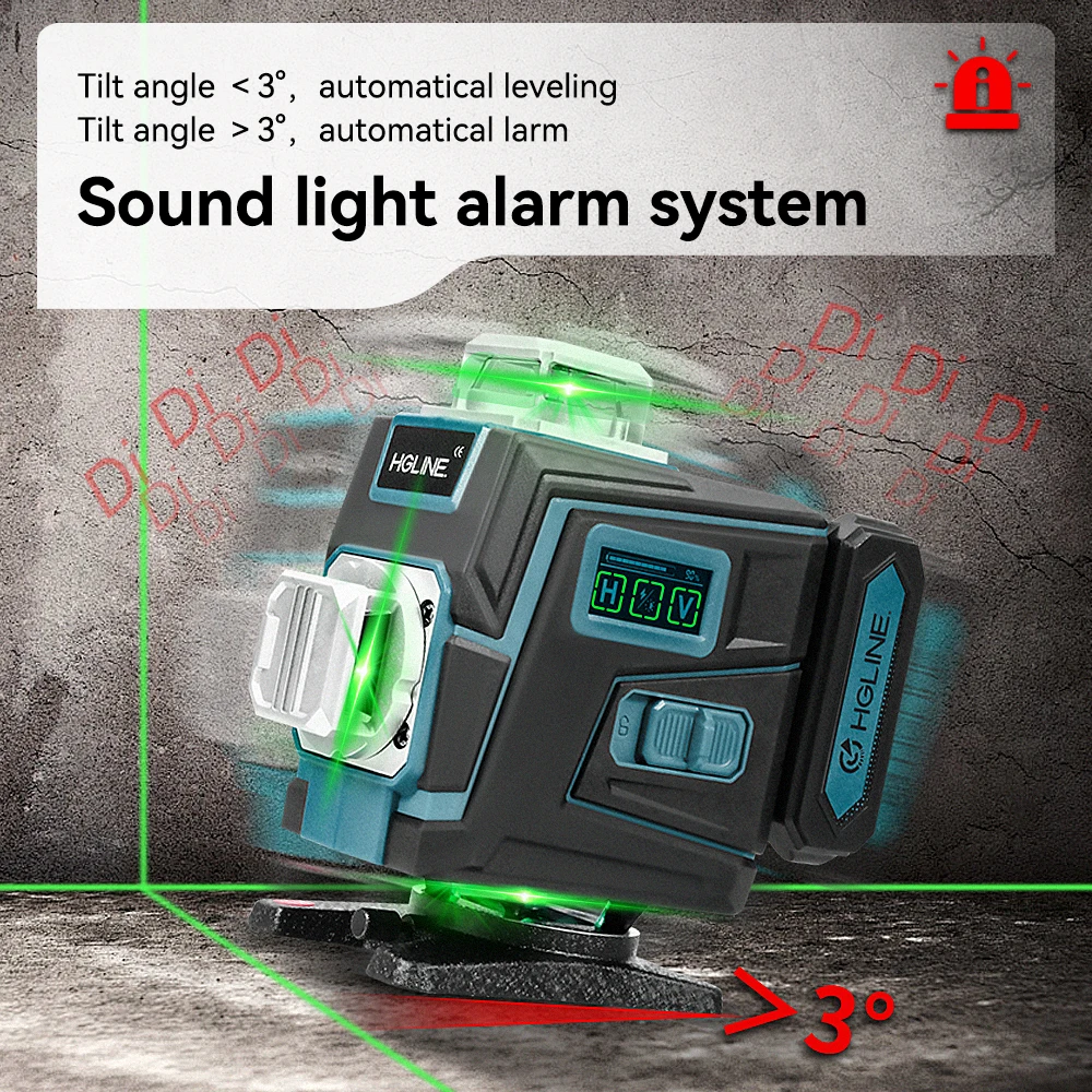 16 Lines Laser Level APP Remote Control Horizontal Vertical Levels Machine Power
