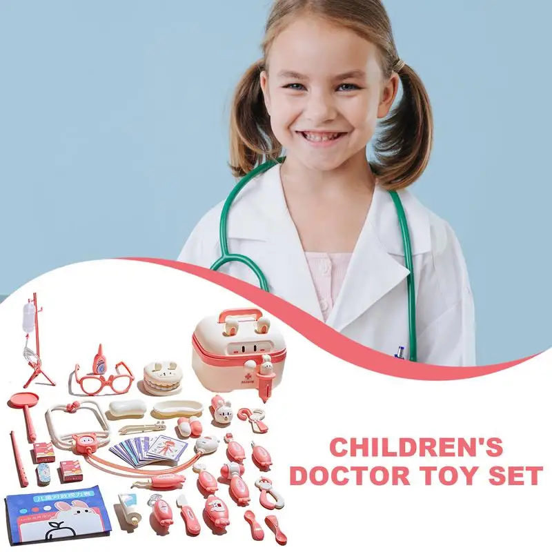 Toddler Doctor Play Set Suitcase Design Role Play Set For Kids With Doctor Pretend Play Lighting And Sound Effects Role Play Set