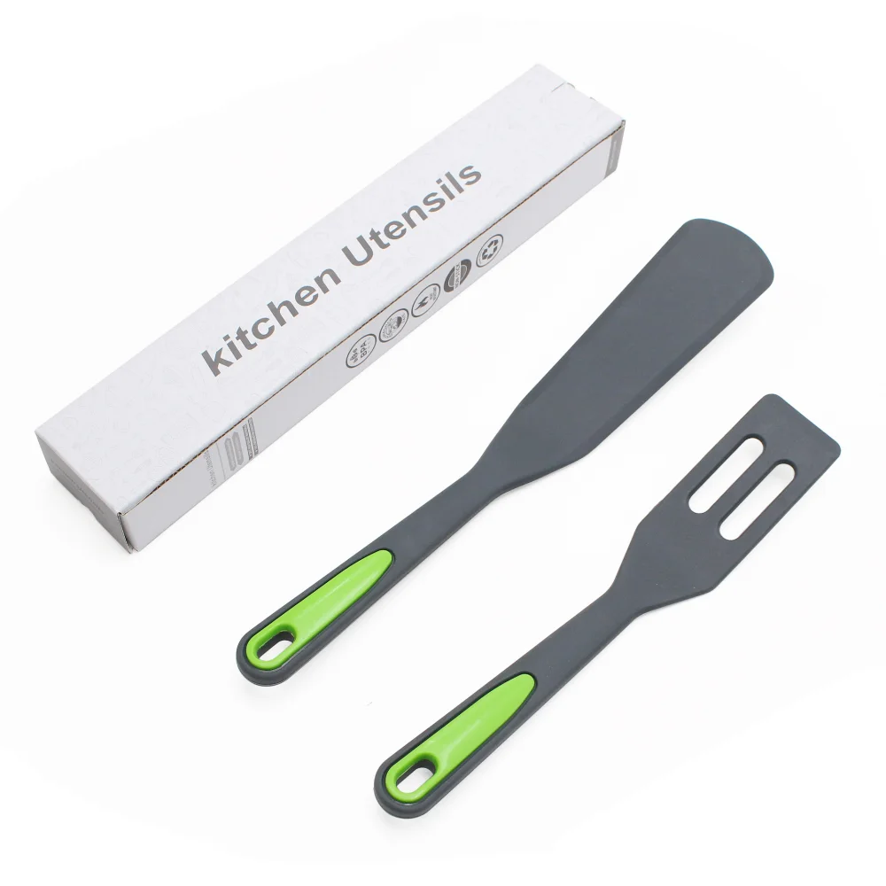 Silicone Spatula for Home, Small Cook Spatula, Omelet Spatula, Frying Brownie and Cookie, 2-Piece