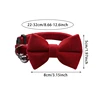 Safety Elastic Bowtie Cat Collar Bell Adjustable Buckle Bow Tie Plush Collar Small Dog Velvet Pet Supplier Suede Collar 2