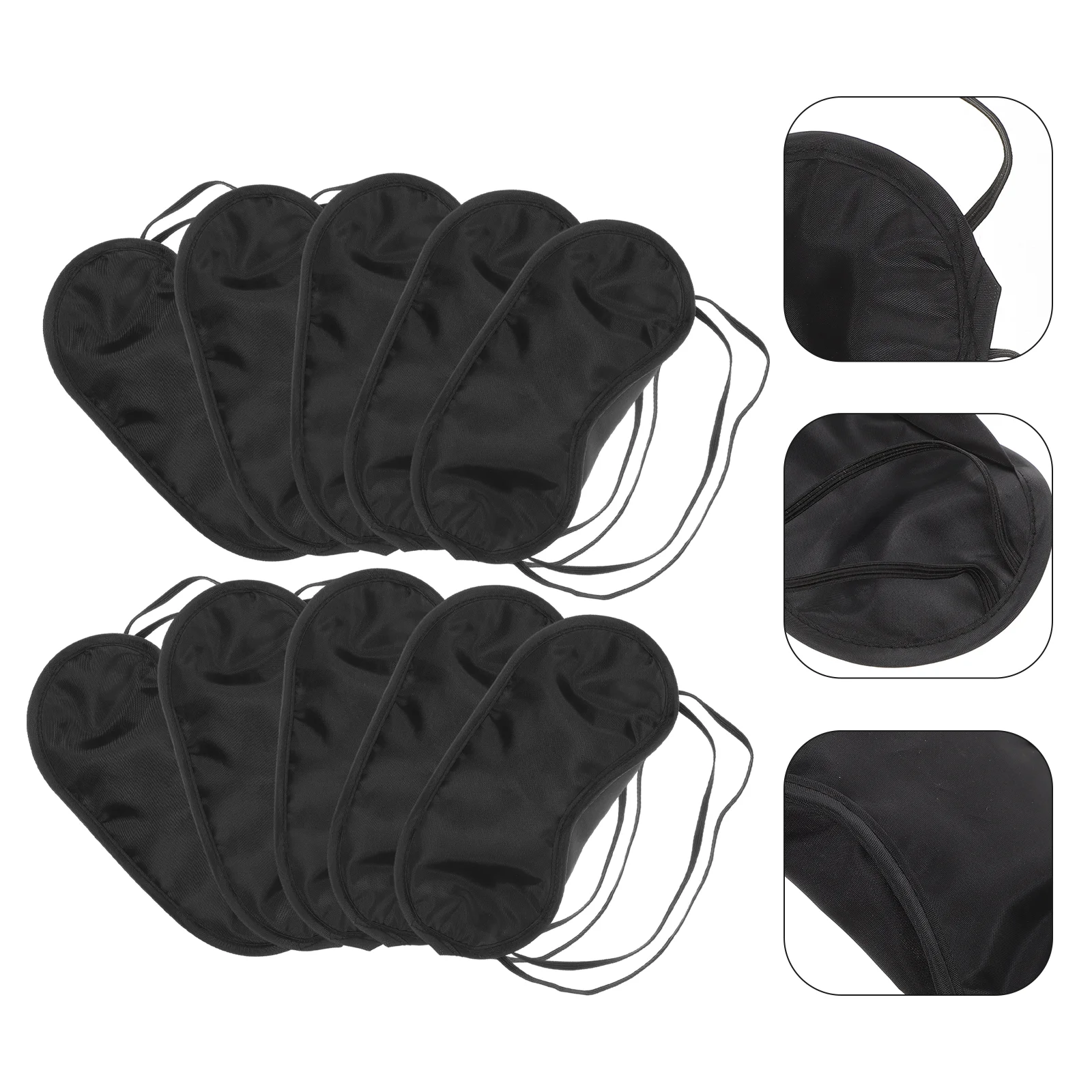 10Pcs Eye Mask For Sleep Goggles Blinder Cover Cotton Shade Polyester Sleeping Aid Eye Mask For Travel Eyeshade Night Breathable 2
