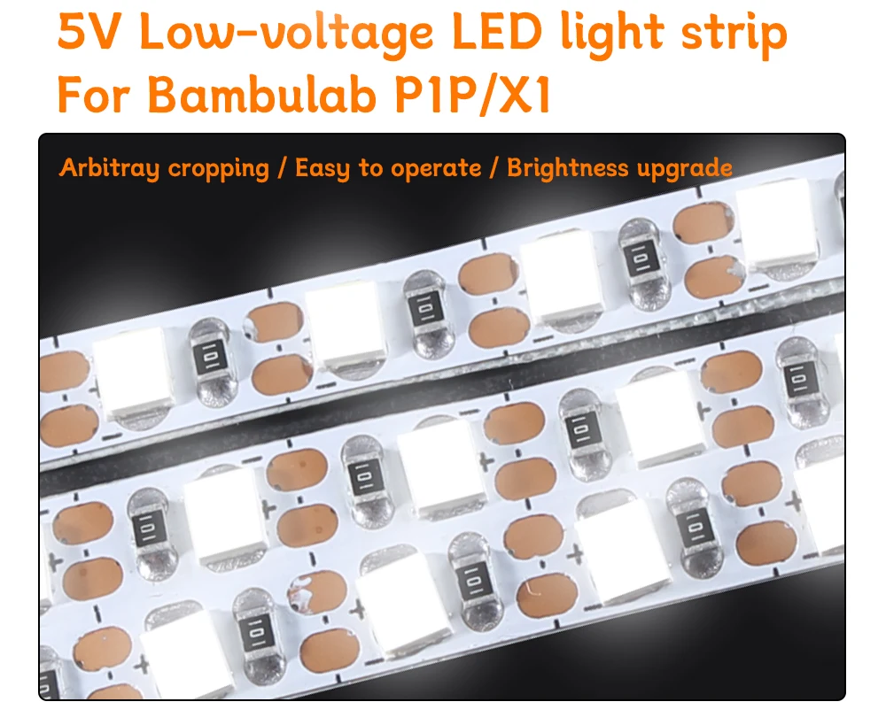 bambu, impressora 3D, IP44 impermeável, luz bar