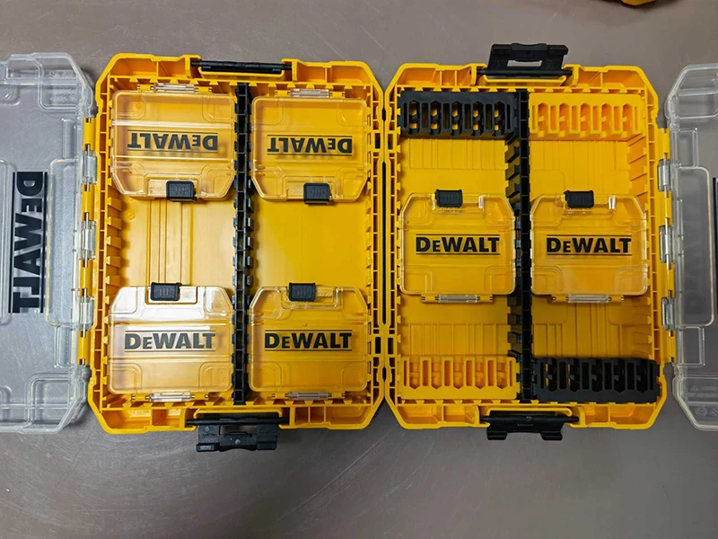 Dewalt Bohrer Teile Aufbewahrung sbox Bit halter Schall wand Elektro werkzeuge Zubehör stapelbar Tough Case Batch Kopf Teiler Regal – Detail 22