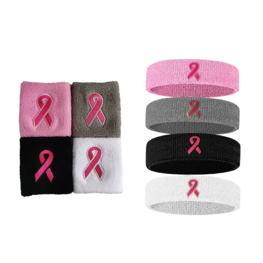 цена Эластичные спортивные браслеты для детей, забота о женщинах, впитывающая повязка на голову для бега, розовая защита для запястья