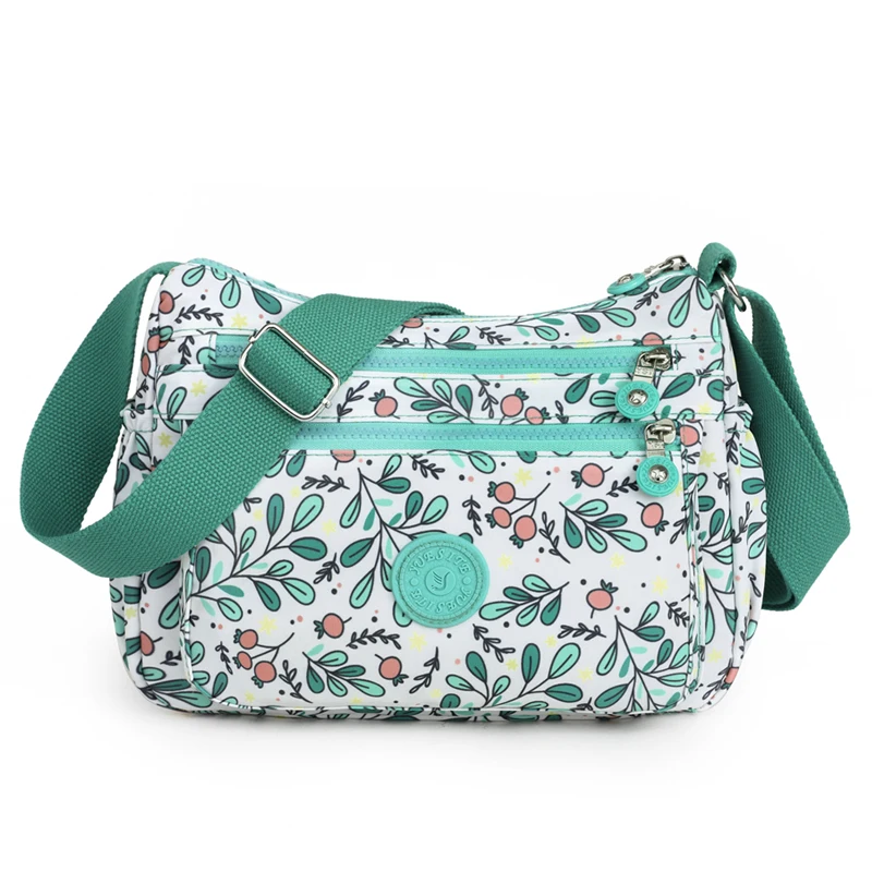 

High Quality Printing Women Shoulder bag Multi-layer Female Messenger Bag Ladies Nylon CrossBodyTote Bag Flower 8 colors