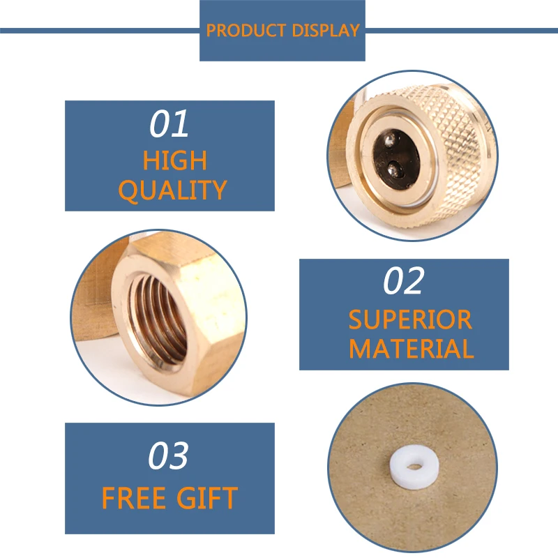 Air Filling Adapter Pneumatic Quick Coupling M10x1 Thread Female Quick Release Disconnect 8mm Air Refilling Coupler Sockets Copper Fittings 40mpa 2pcs/set