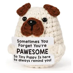Whimsical Handmade Crochet Owl: Inspirational Decorative Ornament Gift (Dog)