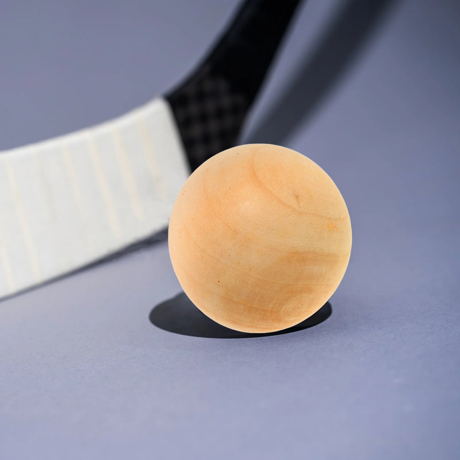 15 Pc Wooden Hockey Ball Practice Balls No-bounce Game Diy Craft Toy Accessories Plain Mini Training Equipment