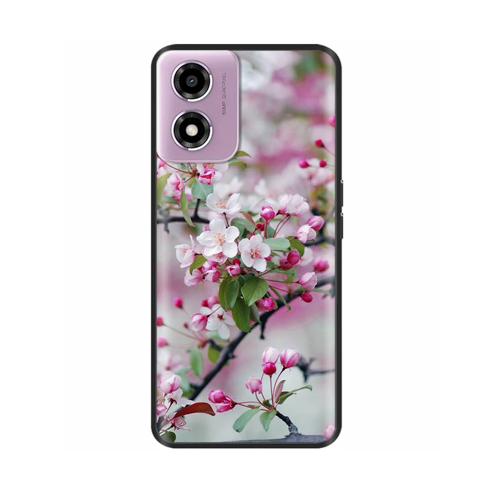 Motorola Moto E14 Soft TPU Silicone Protective Back Cover with Printed Design
