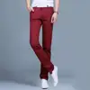 Men's Straight Pants Full Length Casual Work Pants Trousers 2023 Casual Trousers Solid Color Long Pockets Men Casual Pants 3
