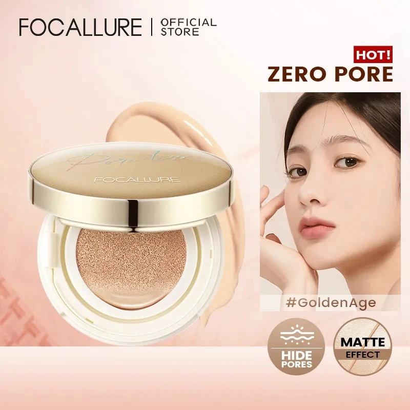 Makeup Concealer FOCALLURE Air Cushion Poreless BB Cream Waterproof Long Lasting Brighten Face Matte Foundation Cosmetics With Puff