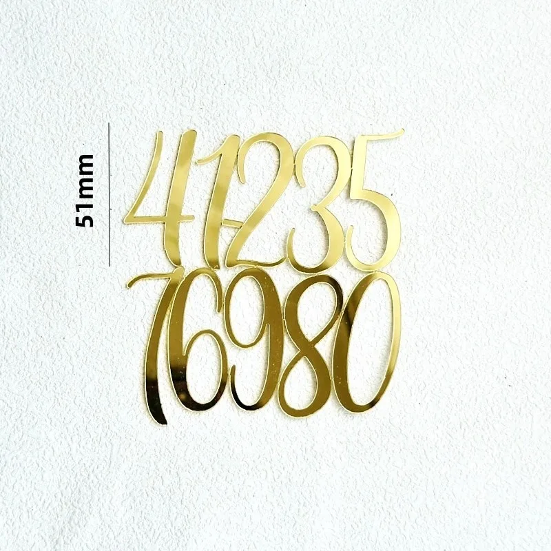 Golden Mirror Acrylic A-Z English Letter Alphabet Cake Decorating for Birthday Party Wedding Dessert DIY Decoration Cake Toppers