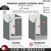 Double Pullout Under Cabinet Trash Can with Soft-Close, 50 Quart Garbage Bin for 18" x 1.5" Face Frame, Silver, 4WCTM-2150BBSCDM 3