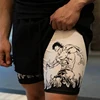 Anime Baki Hanma Gym Workout Shorts for Men Athletic Quick Dry 2 in 1 Compression Shorts Cosplay Costume 4