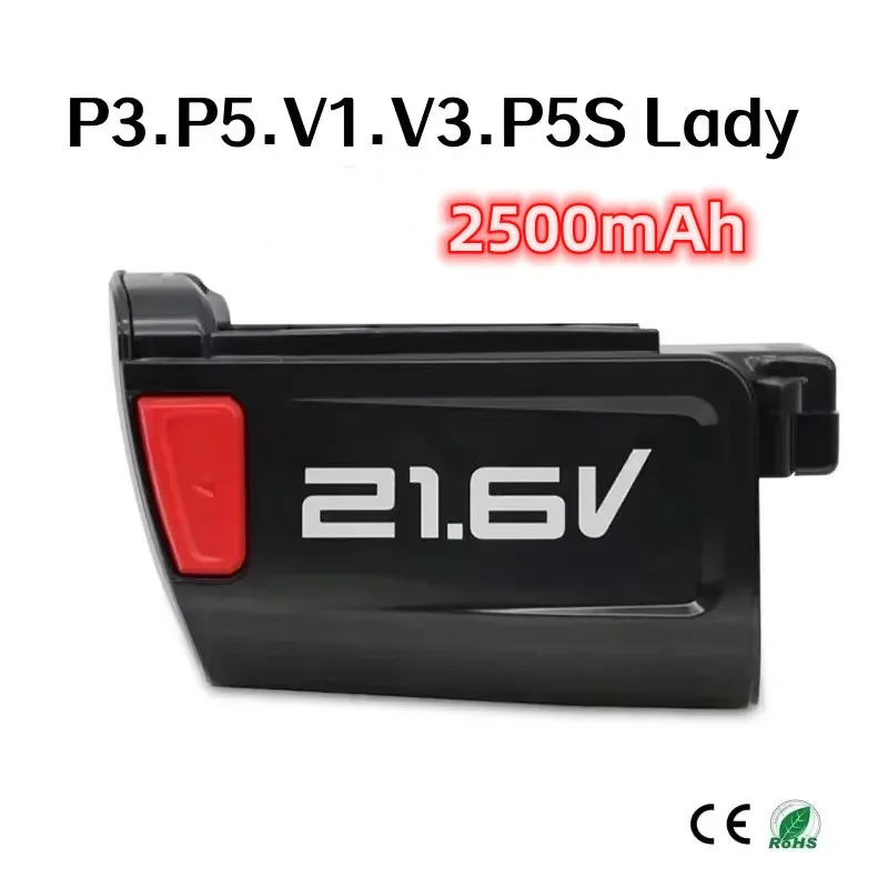 100% Original 2500mAh for Midea V1 V3 P3 P5 P5pro P5S Lady P70 P81 BP21620D BP21625A VH1704 Vacuum Cleaner Battery 6