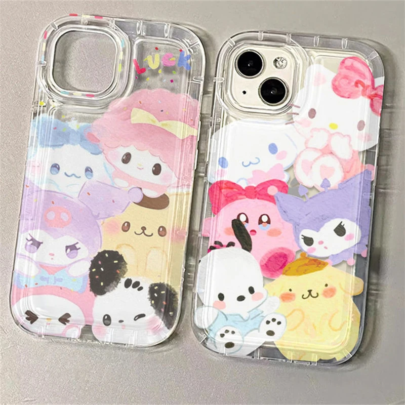 Kuromi Hello Kitty Custodia Per Telefono Trasparente Per Samsung Galaxy A04 A04S A04E A14 A24 A03S A13 A23 A73 A12 A22 A42 A51 A71 Cover