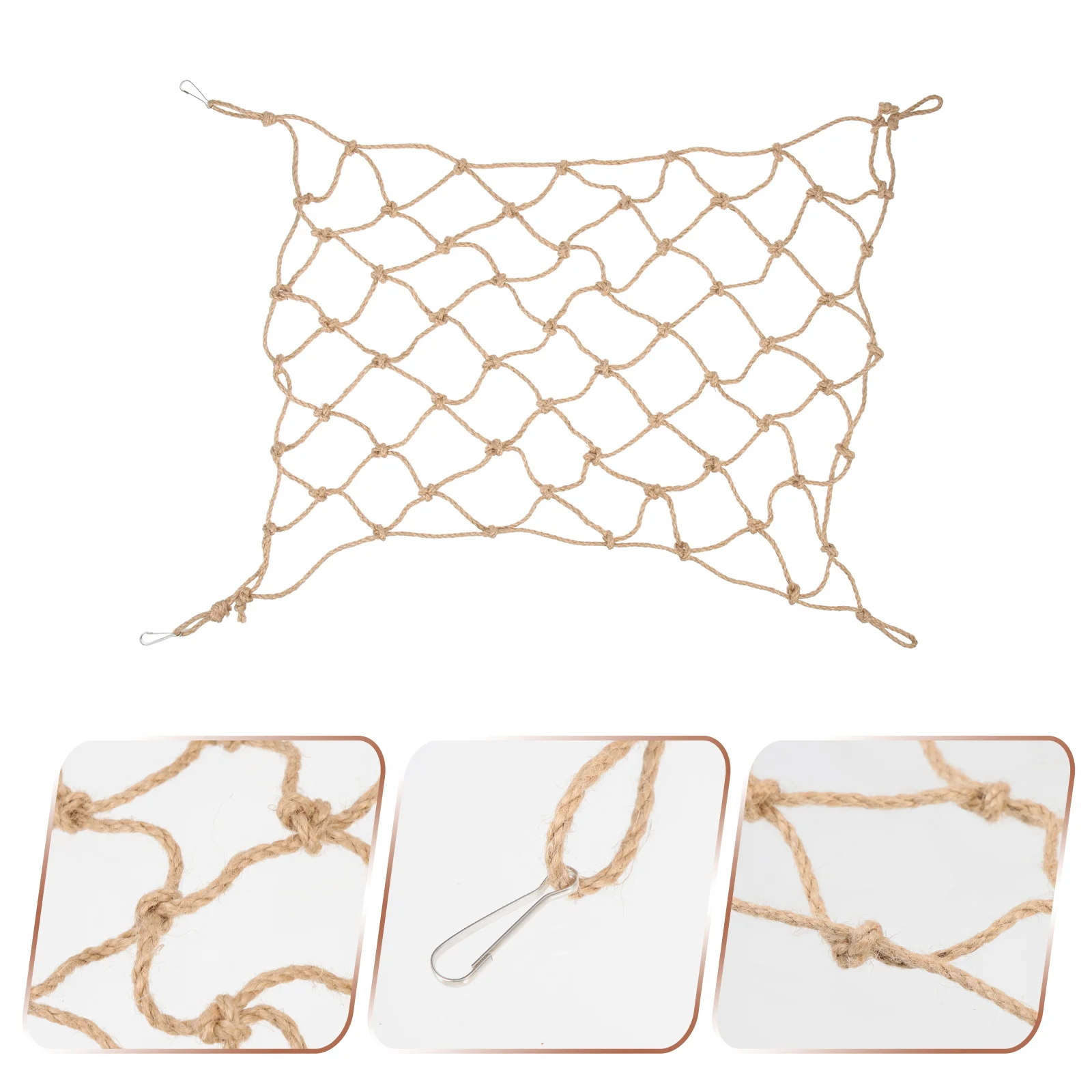 

Parrot Climbing Net Hanging Perch Woven Decoration Finch Toy Hamster Biting Toys Bird Accessories Swing Rope