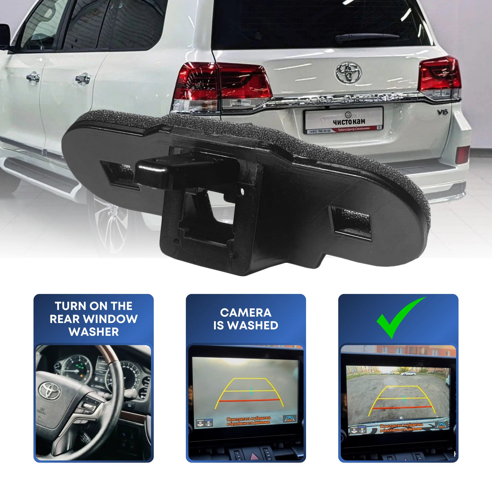 Original Rear Camera Washer Automatically Cleaner for Toyota Land Cruiser 200 2015 -