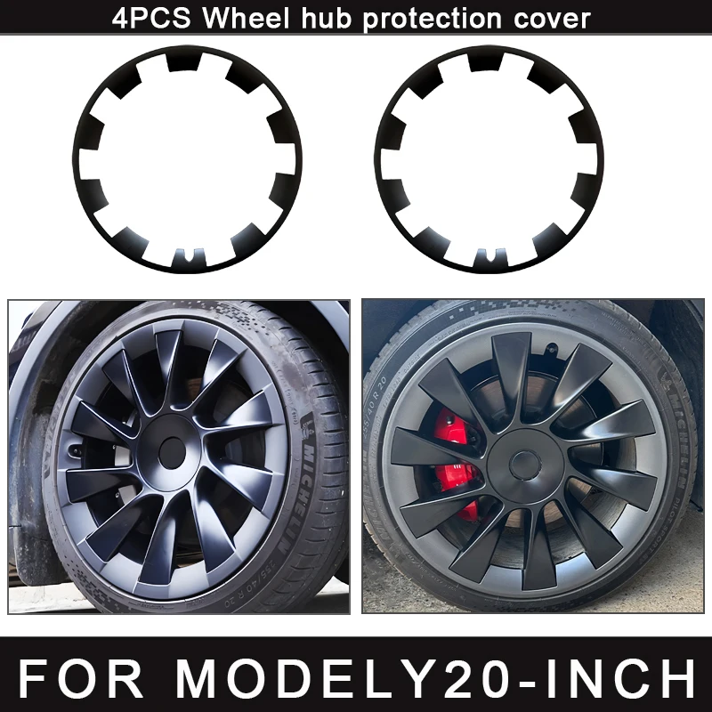 

Защитные патчи для ступицы колеса, для Tesla Model Y, 20 дюймов, ABS, Защитные чехлы для колес, аксессуары для автомобиля, внешний вид 2019-2024