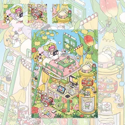 Miniature Scene DIY Crafts Stickers Kit - Rat Dormitory Decor for Office Desk & Bookcase (1set)