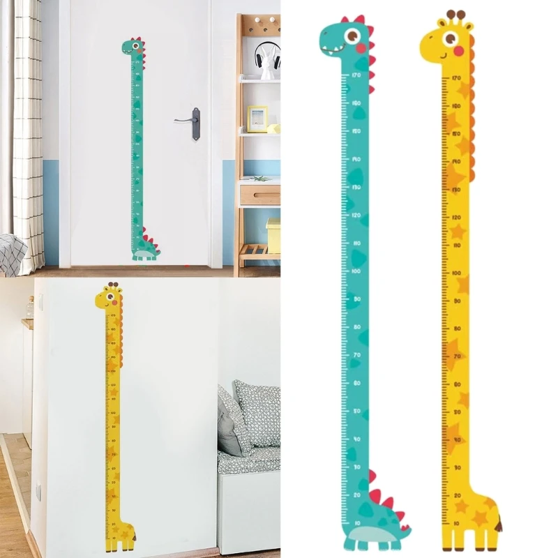 PVC Wall Growth Chart Adhesive Decor Decorative Decal Baby Height Measure Ruler Removable Wall Sticker for Kids Room