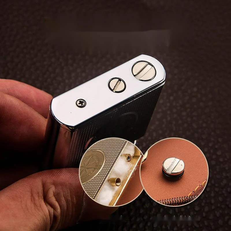 Luxury Kerosene cigarette lighter,kerosene lighter Retro Unusual Lighter for Men Honest Metal Lighters