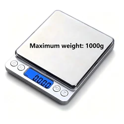 Stainless Steel Digital Kitchen Scale with LCD Display for Precise Cooking and Dieting (0 - 1000g)